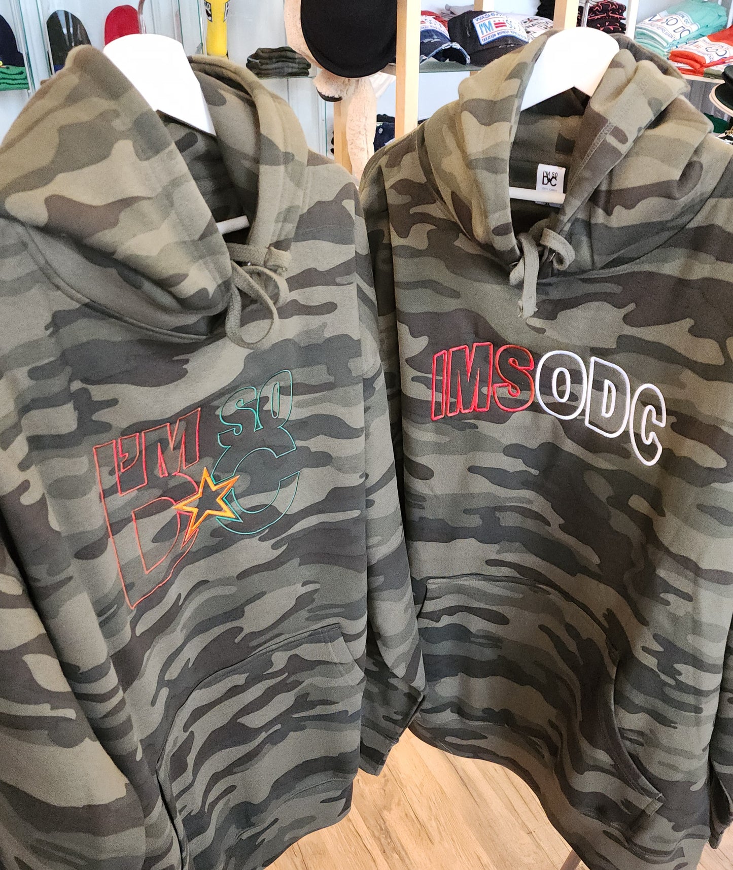 New Embroidered Camo Hoodie