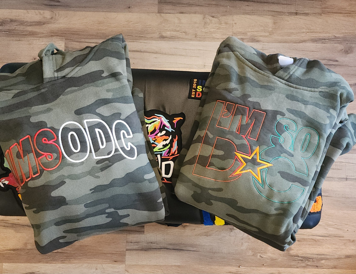 New Embroidered Camo Hoodie