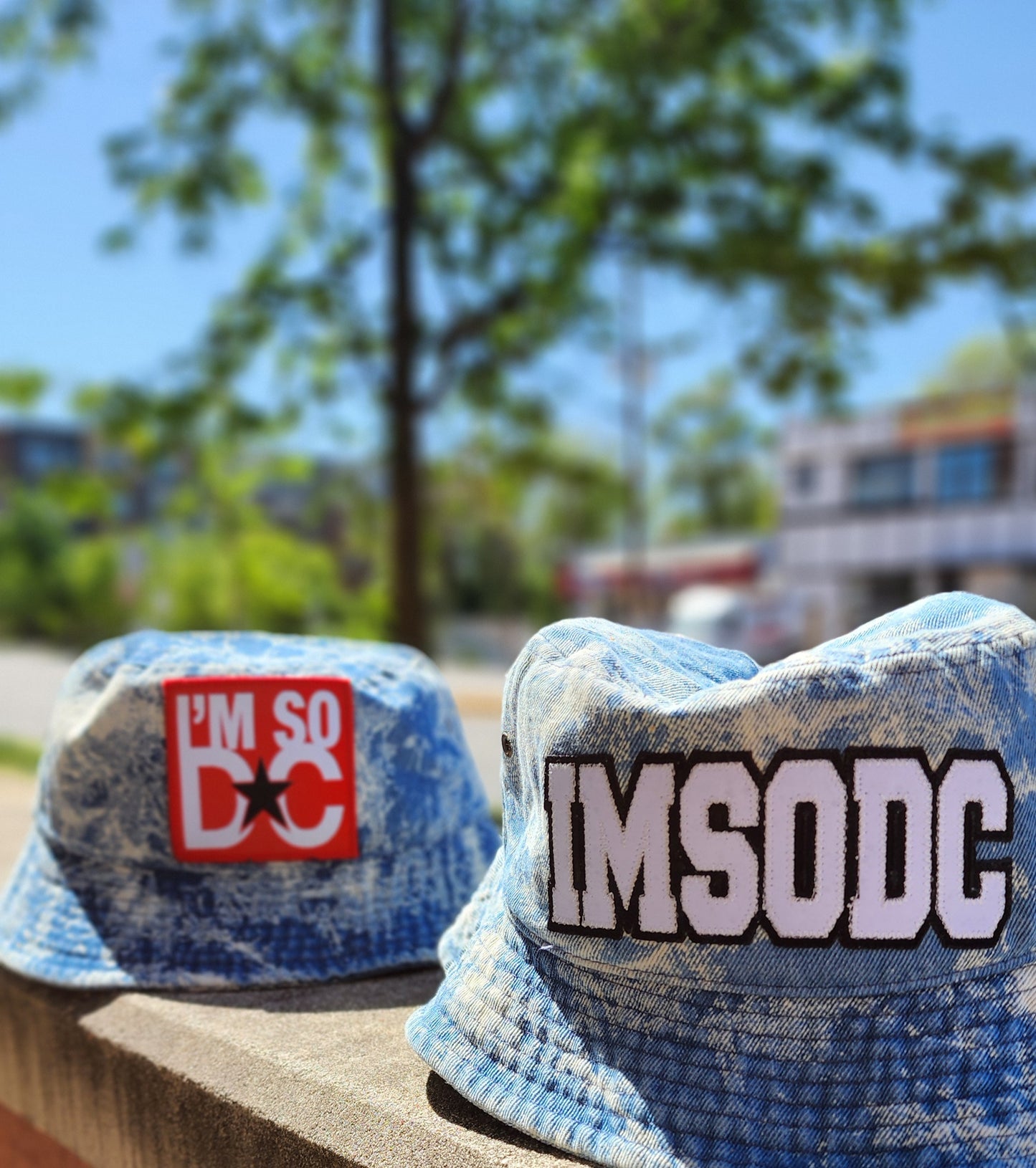 ImSoDC Acid Denim Bucket Hat