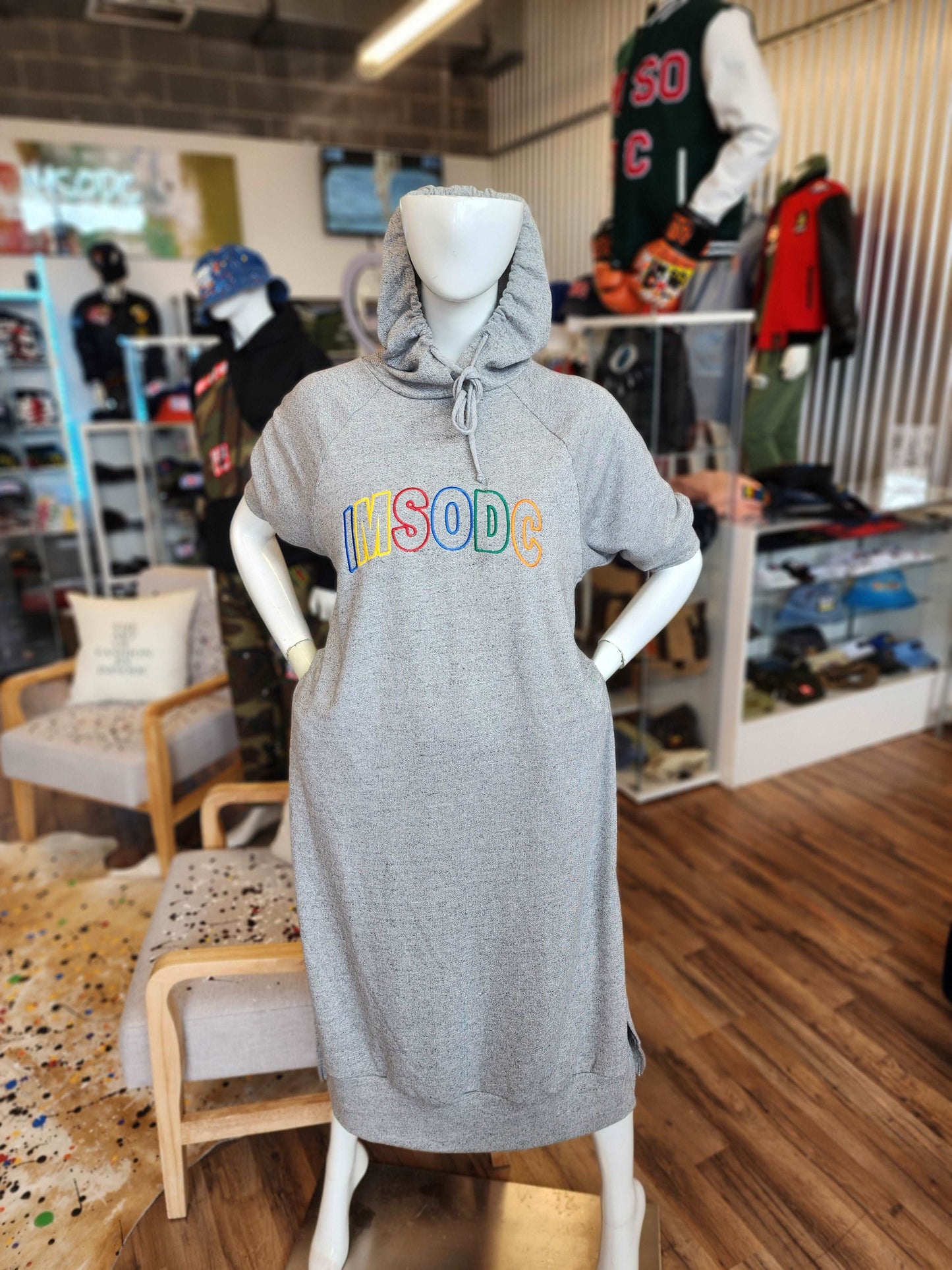 New Embroidered Hoodie Dress