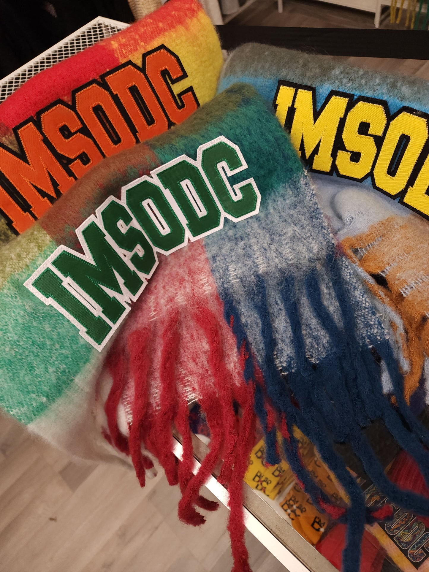 ImSoDC Plaid Brushed Fringe Scarf