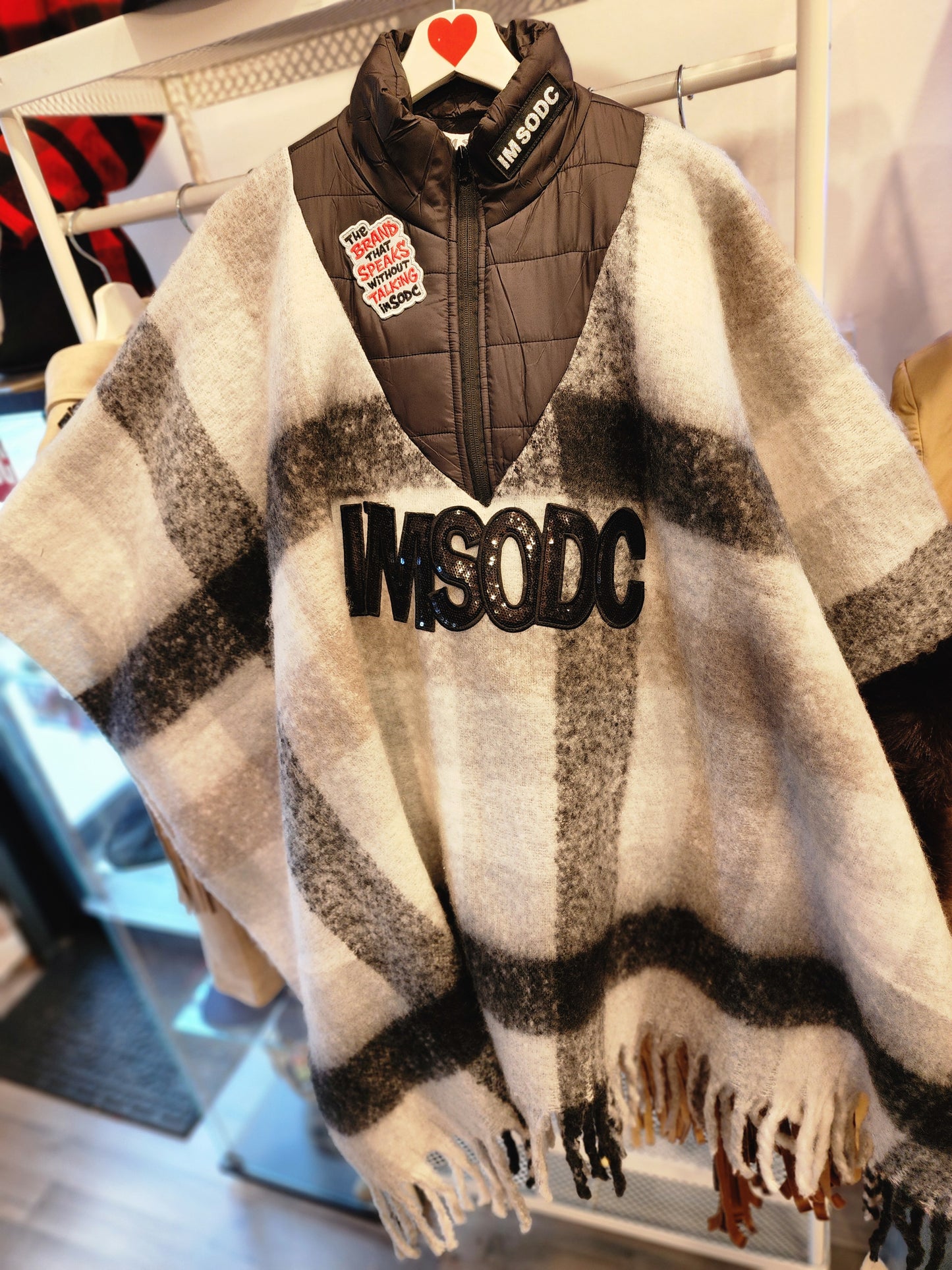 ImSoDC Oversized Fringe Poncho