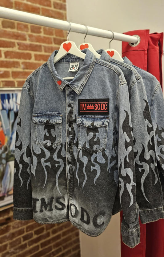 ImSoDC Denim Flame Shirt
